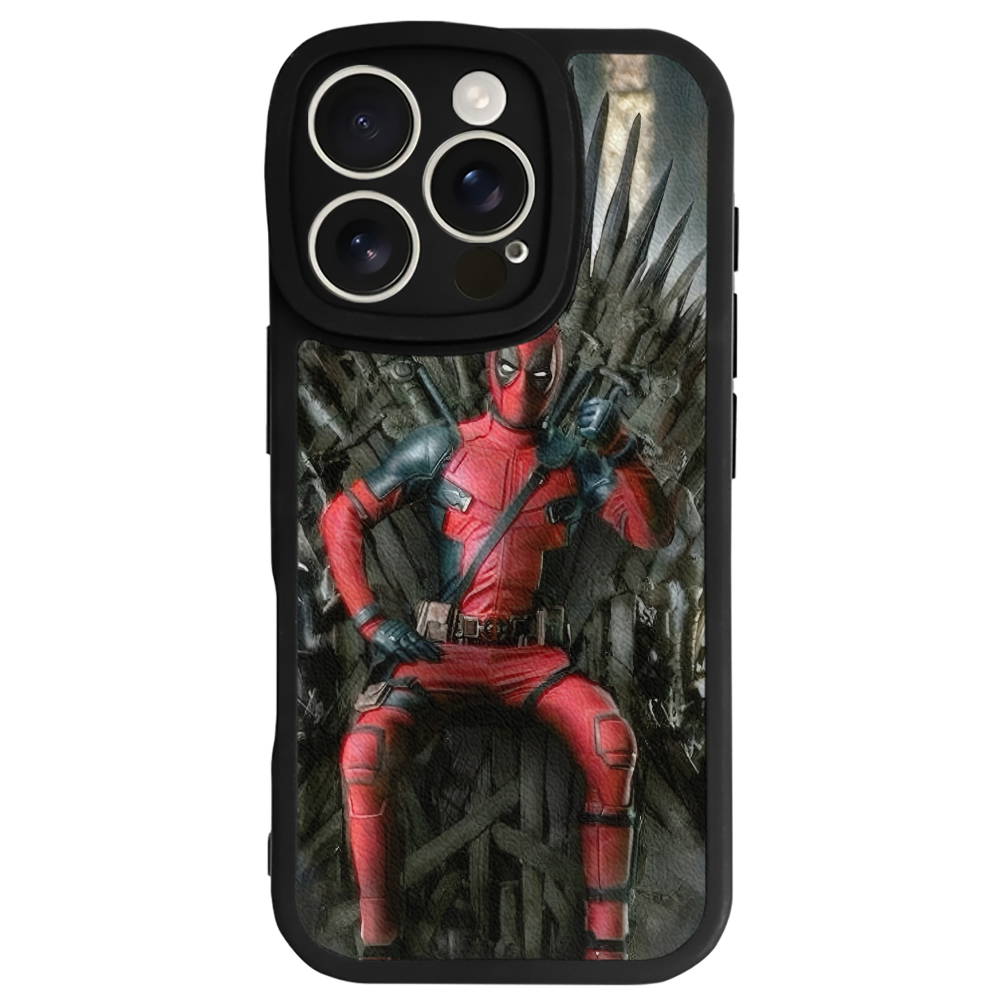 （画像用） Deadpool デッドプール 【iPhone 16シリーズ対応】シリコンスマホケース（レザー調） 材質：シリコン